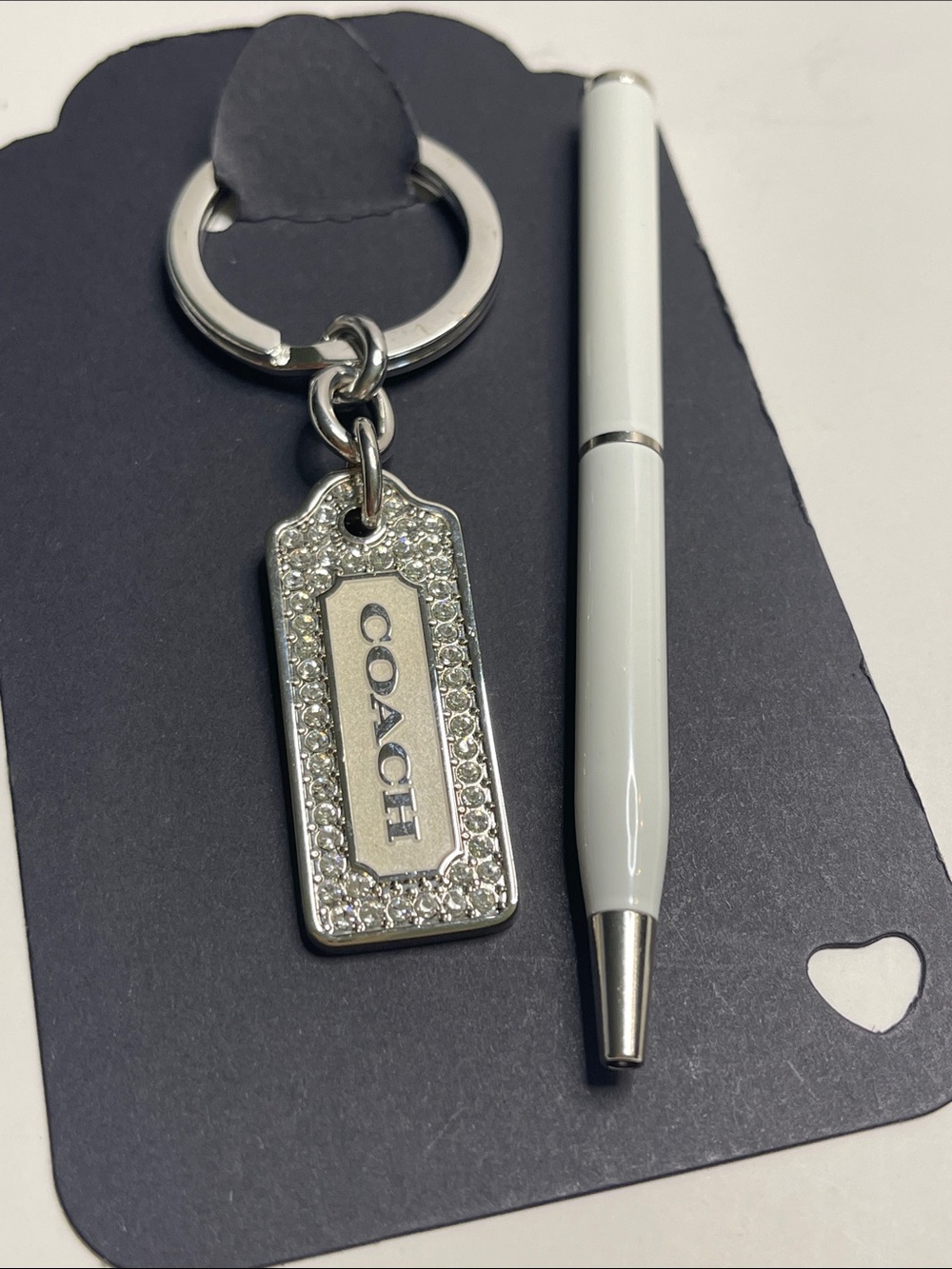 Coach Keychain and Pen Set